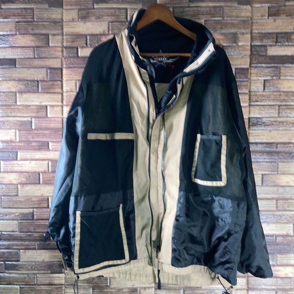 Unisex Vintage Cripple Creek PBR Winter Jacket Tan & Black Large - Picture 15 of 16